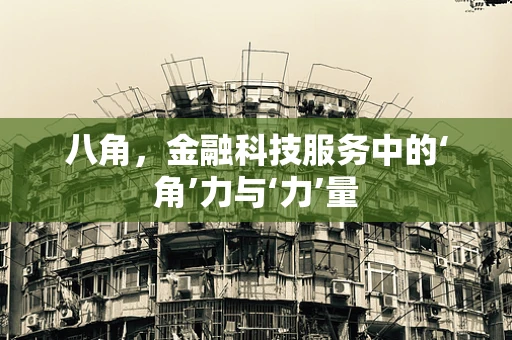 八角，金融科技服务中的‘角’力与‘力’量