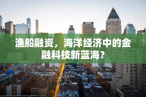 渔船融资，海洋经济中的金融科技新蓝海？