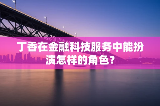 丁香在金融科技服务中能扮演怎样的角色？