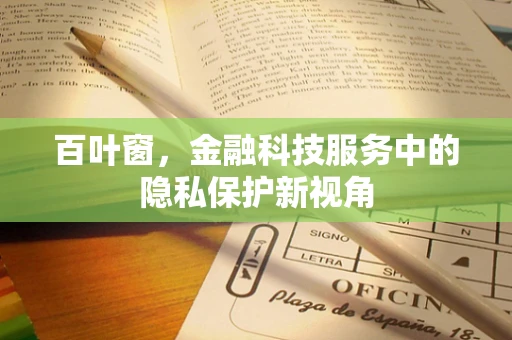 百叶窗，金融科技服务中的隐私保护新视角