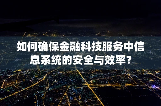 如何确保金融科技服务中信息系统的安全与效率？