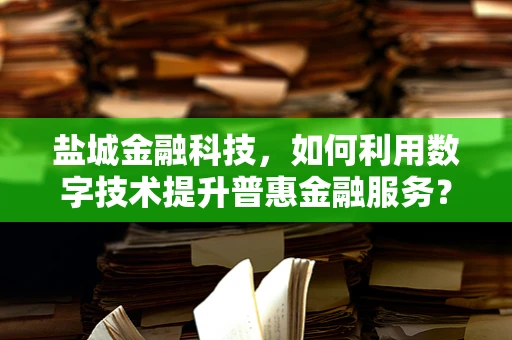 盐城金融科技，如何利用数字技术提升普惠金融服务？