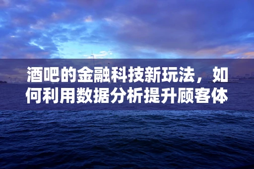 酒吧的金融科技新玩法，如何利用数据分析提升顾客体验？