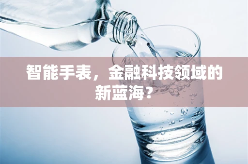 智能手表，金融科技领域的新蓝海？
