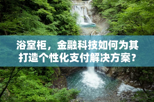浴室柜，金融科技如何为其打造个性化支付解决方案？