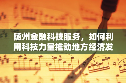随州金融科技服务，如何利用科技力量推动地方经济发展？