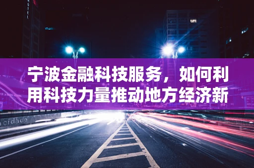 宁波金融科技服务，如何利用科技力量推动地方经济新增长？
