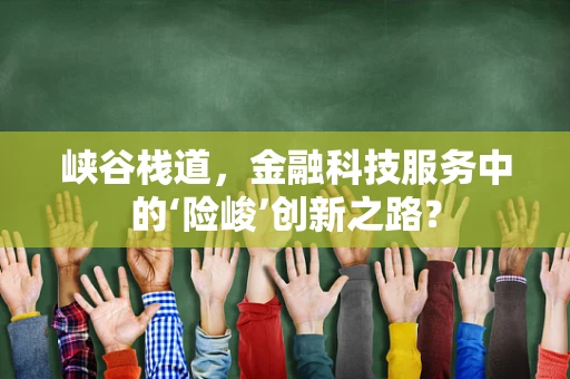 峡谷栈道，金融科技服务中的‘险峻’创新之路？