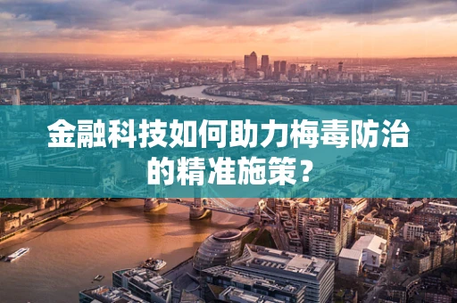 金融科技如何助力梅毒防治的精准施策？