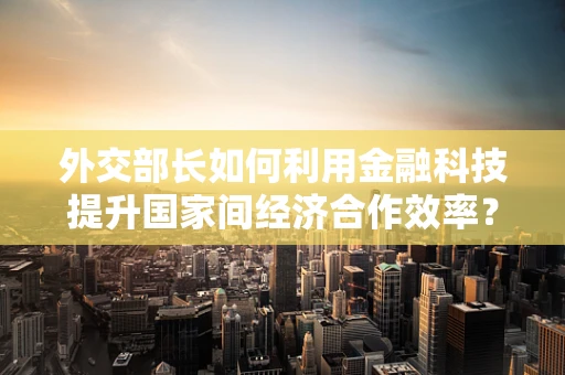 外交部长如何利用金融科技提升国家间经济合作效率？