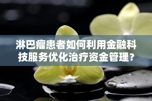 淋巴瘤患者如何利用金融科技服务优化治疗资金管理？