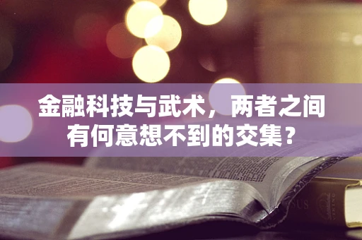 金融科技与武术，两者之间有何意想不到的交集？
