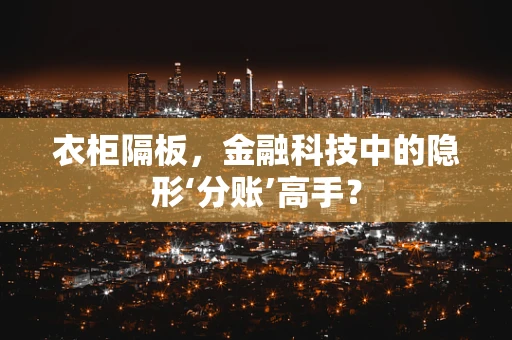 衣柜隔板，金融科技中的隐形‘分账’高手？