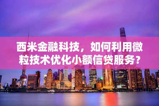 西米金融科技，如何利用微粒技术优化小额信贷服务？