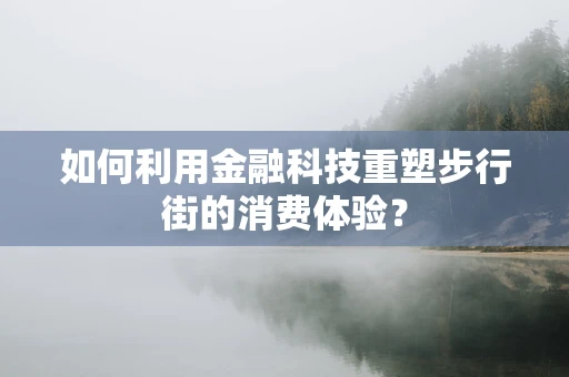 如何利用金融科技重塑步行街的消费体验？