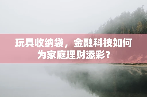 玩具收纳袋，金融科技如何为家庭理财添彩？