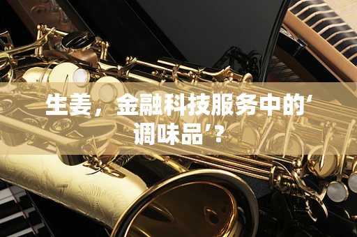 生姜，金融科技服务中的‘调味品’？