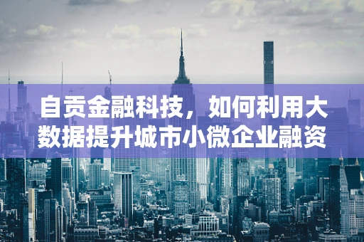 自贡金融科技，如何利用大数据提升城市小微企业融资效率？