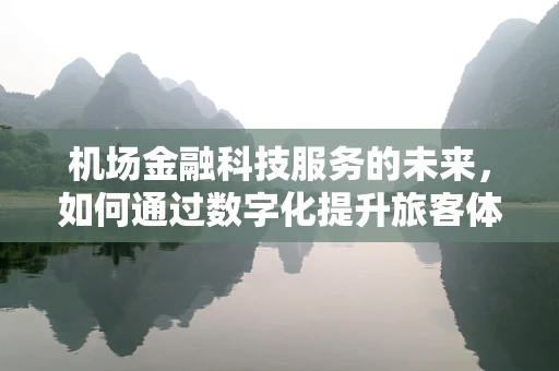 机场金融科技服务的未来，如何通过数字化提升旅客体验？