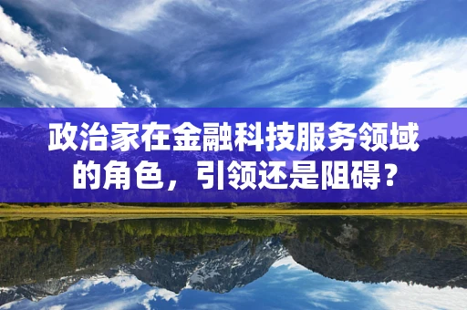政治家在金融科技服务领域的角色，引领还是阻碍？