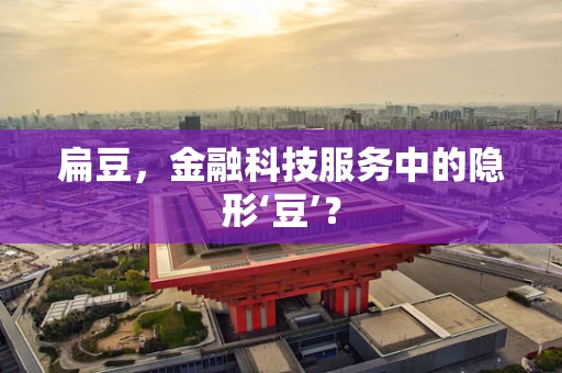 扁豆，金融科技服务中的隐形‘豆’？