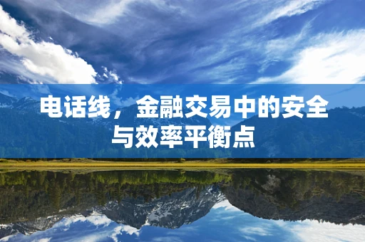 电话线，金融交易中的安全与效率平衡点