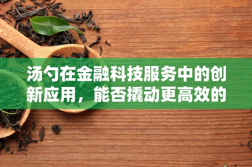 汤勺在金融科技服务中的创新应用，能否撬动更高效的客户服务？