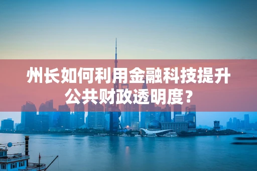 州长如何利用金融科技提升公共财政透明度？