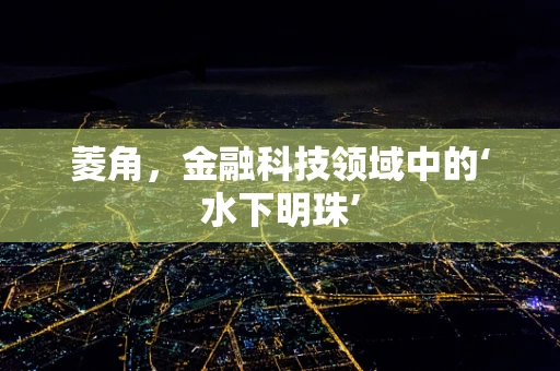 菱角，金融科技领域中的‘水下明珠’