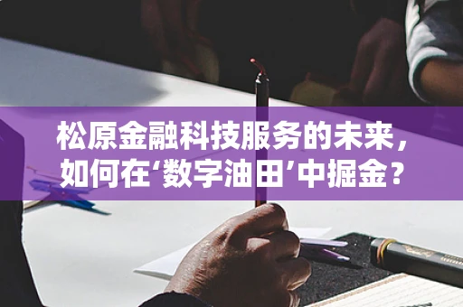 松原金融科技服务的未来，如何在‘数字油田’中掘金？