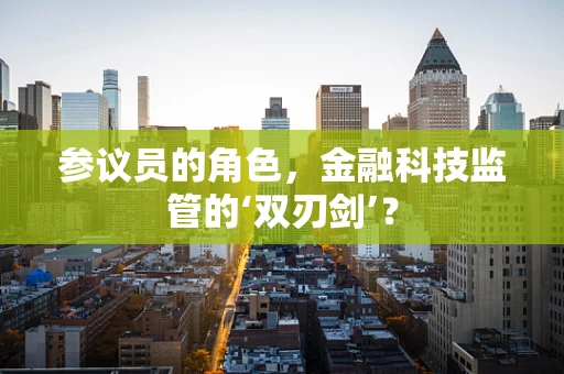 参议员的角色，金融科技监管的‘双刃剑’？