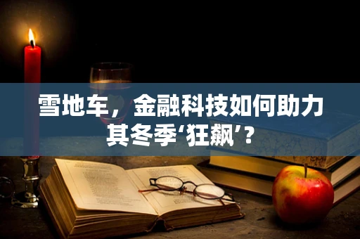 雪地车，金融科技如何助力其冬季‘狂飙’？