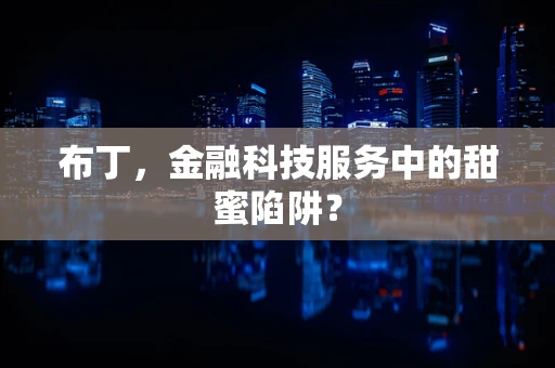 布丁，金融科技服务中的甜蜜陷阱？