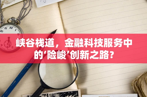 峡谷栈道，金融科技服务中的‘险峻’创新之路？