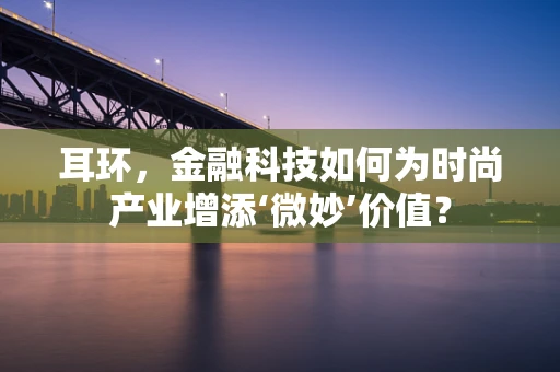 耳环，金融科技如何为时尚产业增添‘微妙’价值？
