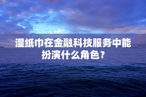 湿纸巾在金融科技服务中能扮演什么角色？