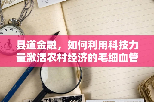 县道金融，如何利用科技力量激活农村经济的毛细血管？