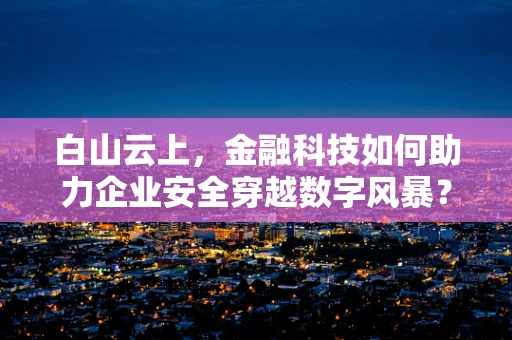 白山云上，金融科技如何助力企业安全穿越数字风暴？