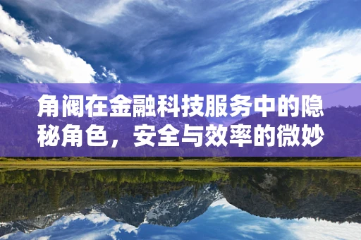 角阀在金融科技服务中的隐秘角色，安全与效率的微妙平衡