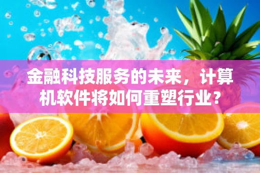 金融科技服务的未来，计算机软件将如何重塑行业？