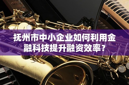 抚州市中小企业如何利用金融科技提升融资效率？