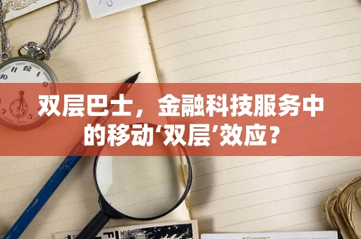 双层巴士，金融科技服务中的移动‘双层’效应？