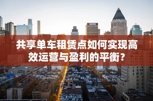 共享单车租赁点如何实现高效运营与盈利的平衡？